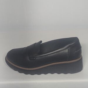 NEW Clarks Womens Sharon Gracie Leather Loafer sz 10 black